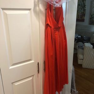Milly red halter dress size 4